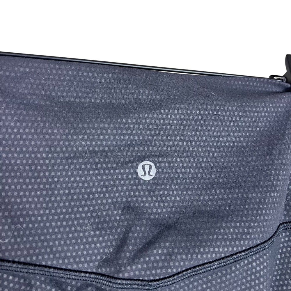 Lululemon High Rise Crop Leggings Black Grey Geometric Dot Tights Size 10 - Picture 4 of 9